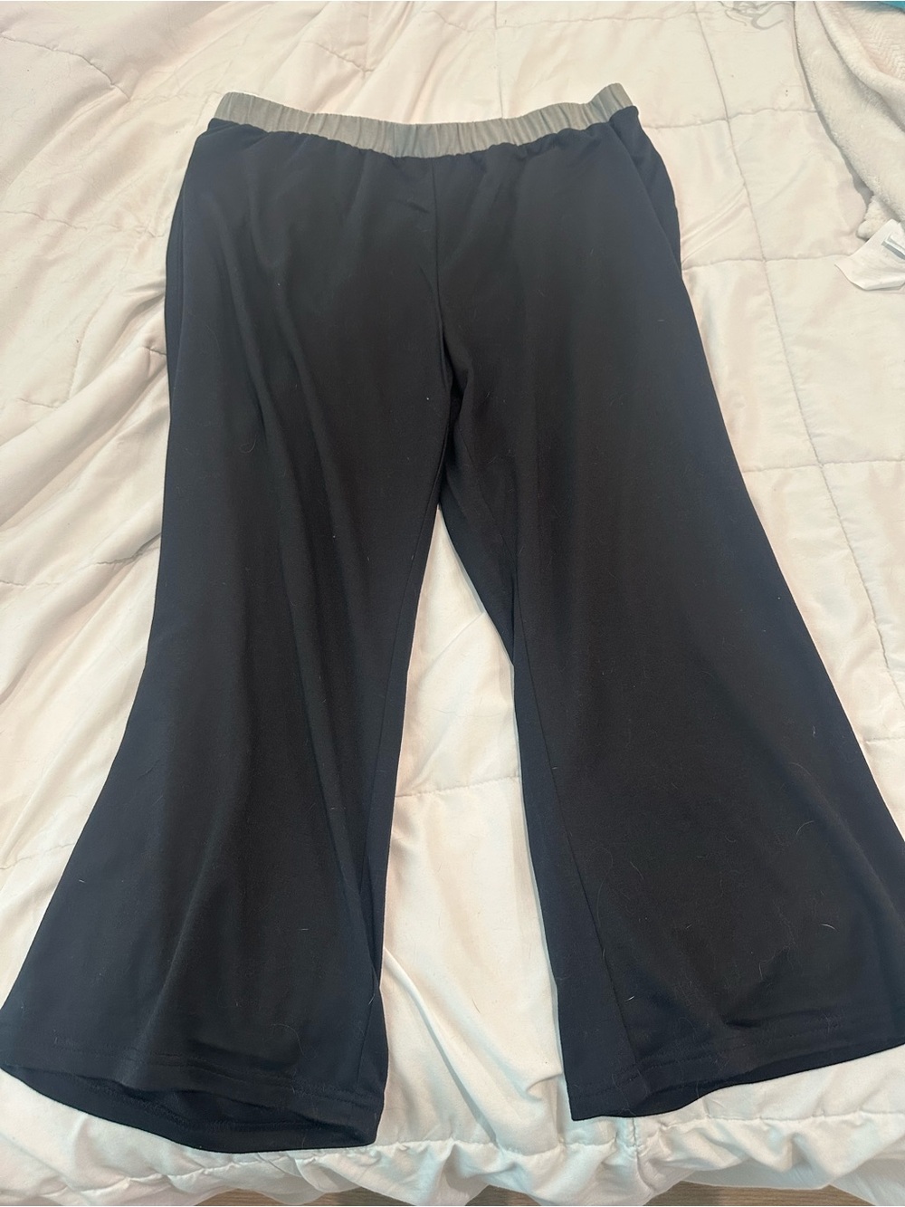 Black Lounge Pants with Gray Elastic Waistband - Picture 5 of 5